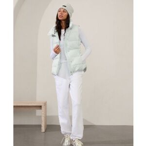 Athleta Gilet Downtown Puffer Vest in Glacier Size XXS NWT